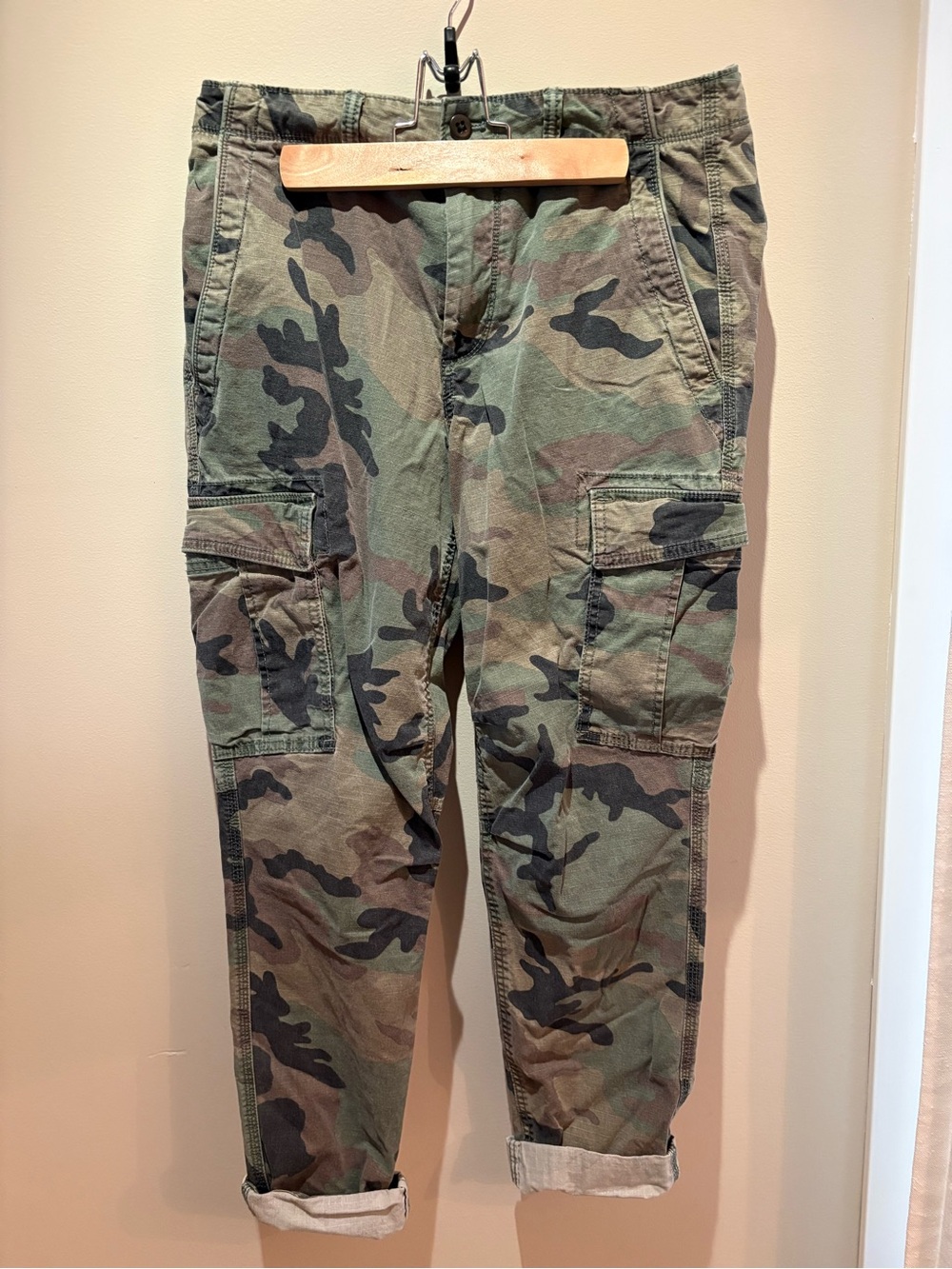 GAP Slim Taper Camo Pants - Green and Brown